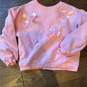 H&M Pink Kids Sweatshirt with Bow Details